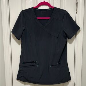 Women's Gray V-Neck Scrubstar Top